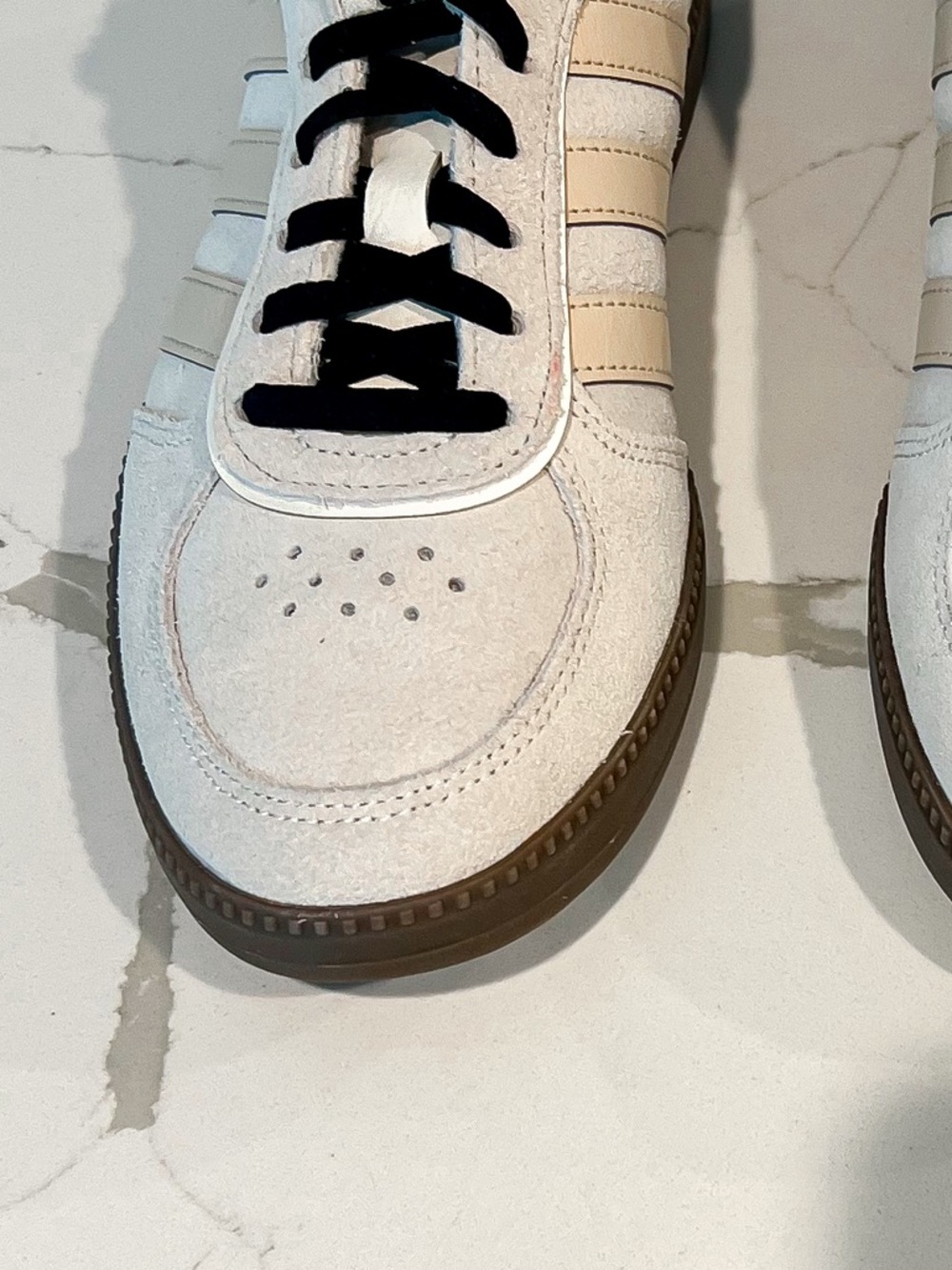 Adidas Breaknet Sleek Off White and Crystal Linen Sneaker Womens Sz 7 - Picture 6 of 15